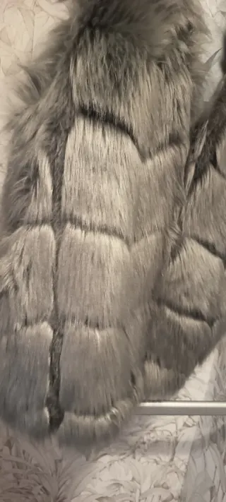 Chaleco de pelo gris talla única