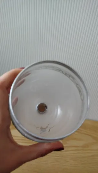 Calice Vetro Satinato Argento Decorato