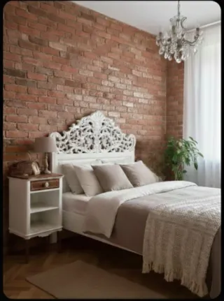 Mesita de noche vintage madera lavada