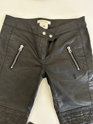 Pantalones H&M efecto piel negros