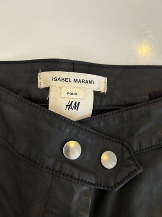 Pantalones H&M efecto piel negros