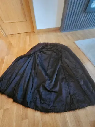 Abrigo piel castor marrón