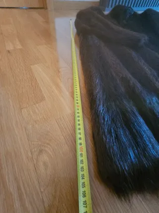 Abrigo piel castor marrón