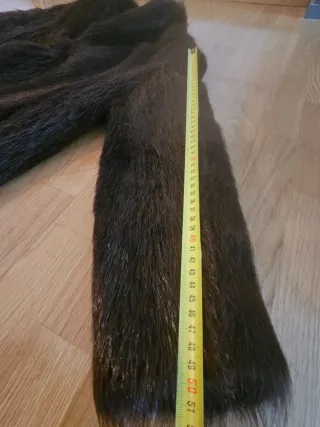 Abrigo piel castor marrón