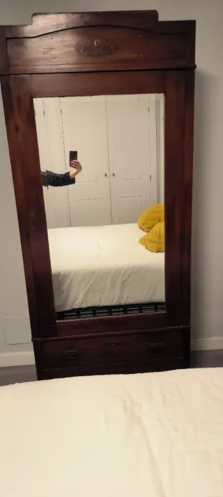 Armario Vintage S.XIX Madera y espejo.