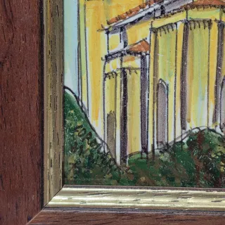 Quattro piastrelle in maiolica monumenti ascolani