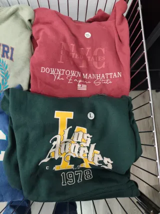 Lote 5 Sudaderas Algodón Estampadas con capucha