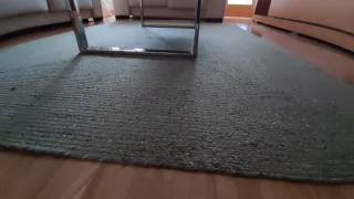 Alfombra de yute y tela