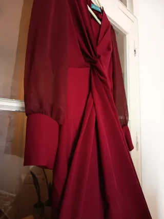 Vestido fiesta Emesacs burdeos talla M