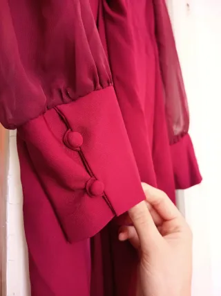 Vestido fiesta Emesacs burdeos talla M