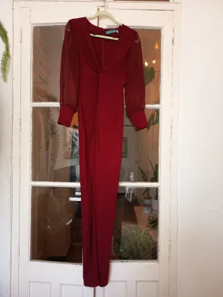 Vestido fiesta Emesacs burdeos talla M