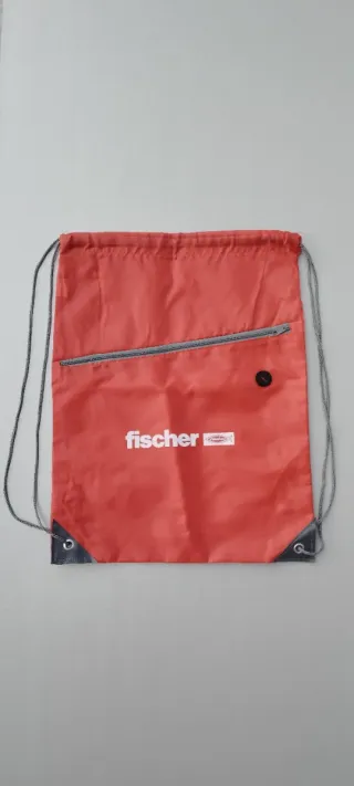 Zaino sacca Fischer rosso con zip