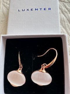 Pendientes Luxenter Ojo de Gato acabado oro rosa