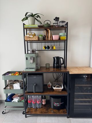 Mueble Cocina Estantería Metálica Madera