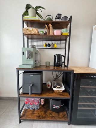 Mueble Cocina Estantería Metálica Madera