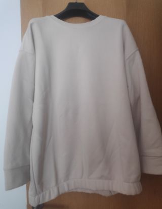 Sudadera beige interior afelpado
