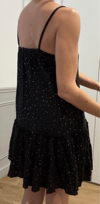 Mono Vestido Negro Tirantes Estrellas