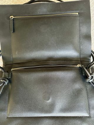 Bolso Adolfo Domínguez. Negro Piel