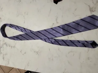 2.Cravatte uomo righe grigio/viola