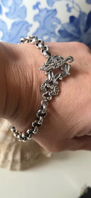 Pulsera de plata cruz de calatrava