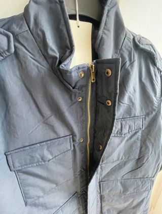 Abrigo estilo parka azul marino Milano