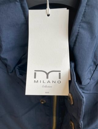 Abrigo estilo parka azul marino Milano