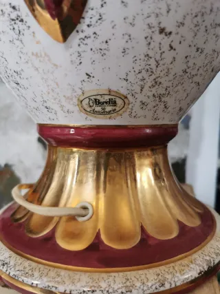 Lámpara cerámica vintage Bondia dorada