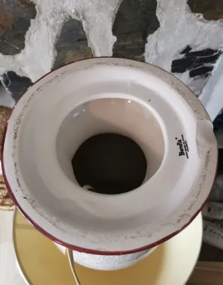 Lámpara cerámica vintage Bondia dorada