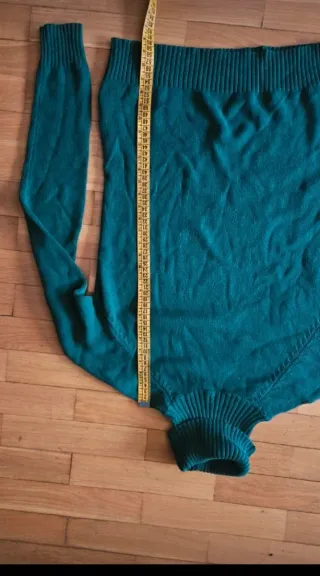 Jersey Zara cuello alto verde