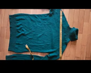 Jersey Zara cuello alto verde