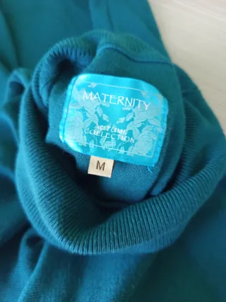 Jersey premamá cuello alto verde