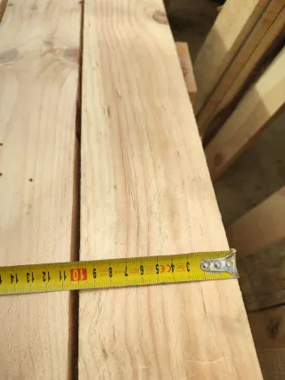 10 tablas de madera 1.08m a 1.50m x 10cm x 2.5cm