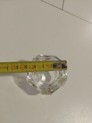 Cenicero cristal facetado vintage 60