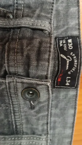 Pantalón vaquero gris Springfield W30