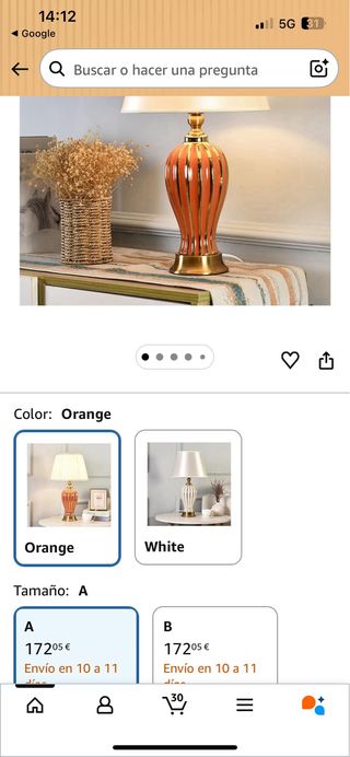 Elegante lámpara de mesa cerámica y metal