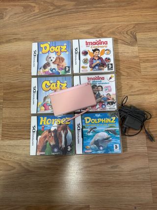 Pack Nintendo DS Rosa + 4 Juegos