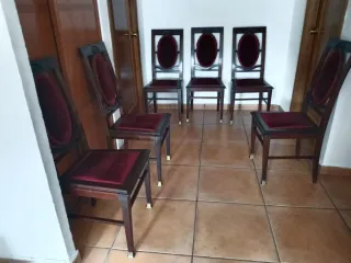 Mesa comedor y 6 sillas madera