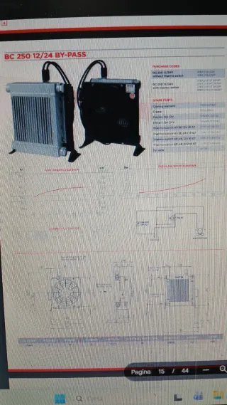 Scambiatore aria/olio 12V BC 250