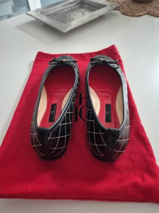 Bailarinas CH Carolina Herrera Negro/Oro