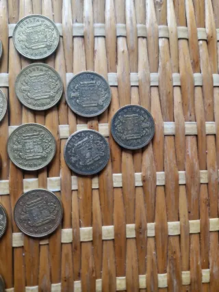 Lote 15 monedas 1 peseta