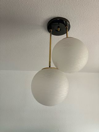 Lámpara colgante doble esférica