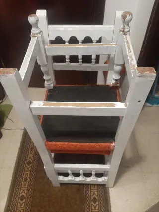 6 Sillas Vintage Naranja y Blanco