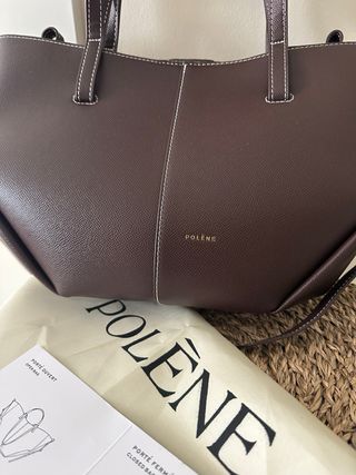 Bolso Polene Mini Cyme Marrón oscuro