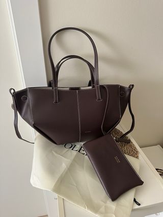 Bolso Polene Mini Cyme Marrón oscuro