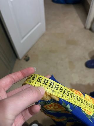 Traje Flamenca Flores Azul y Amarillo