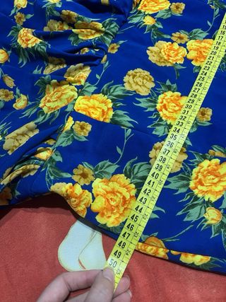 Traje Flamenca Flores Azul y Amarillo