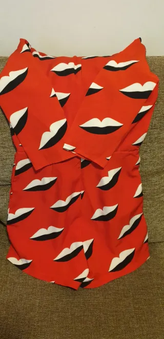 Mono Minueto Estampado Labios Talla M