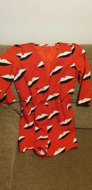 Mono Minueto Estampado Labios Talla M