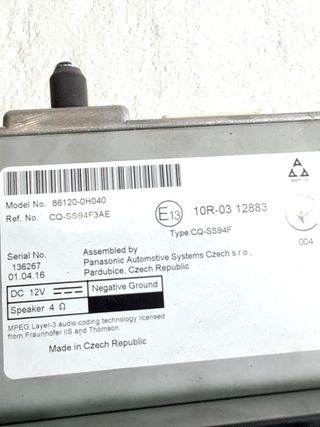 SISTEMA AUDIO / RADIO CD CITROEN C1 (2)