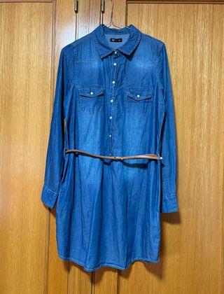 Vestido vaquero manga larga